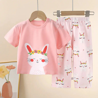 Children Underwear Set Pure Cotton Summer Autumn New Boys Long-sleeved Pajamas Girls Home Clothing Children's Clothing Trikidsworld