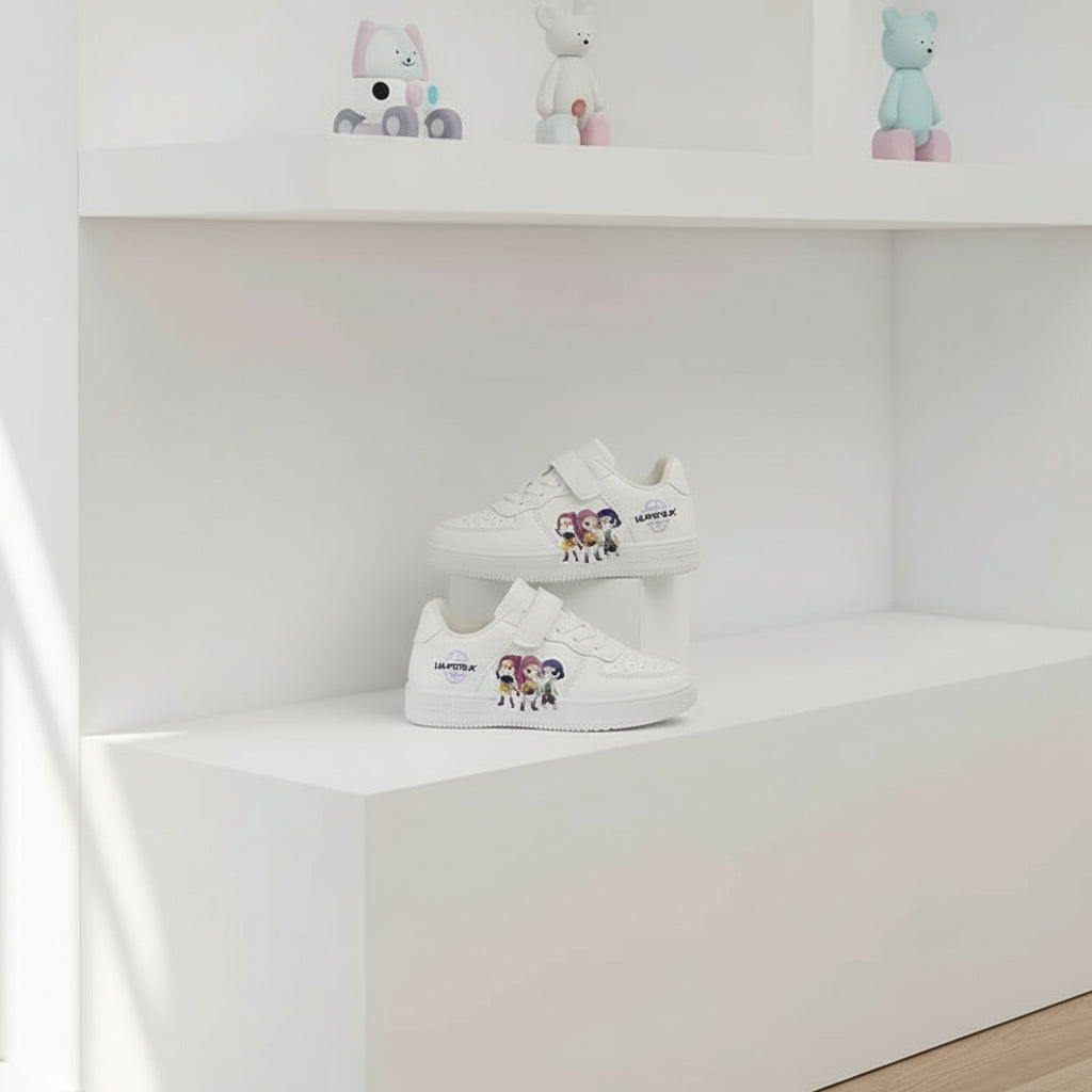 KPop Demon Hunters kids shoes with colorful character design